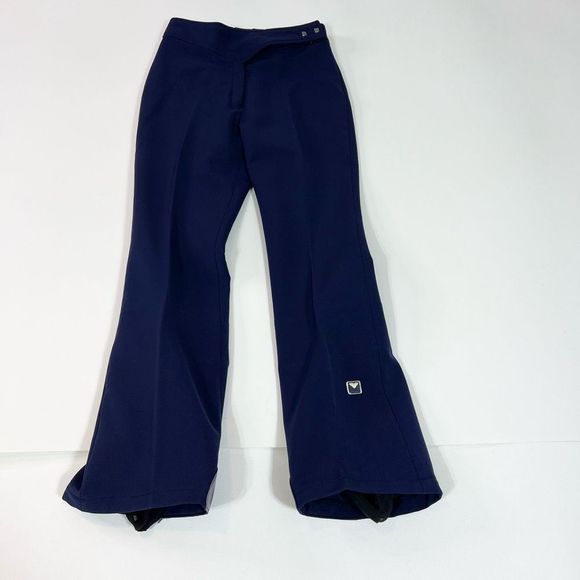 Obermeyer Snow Pants Womens 14 Wool Nylon Zipper Pockets Hook & Eye Ski Blue - Picture 1 of 10